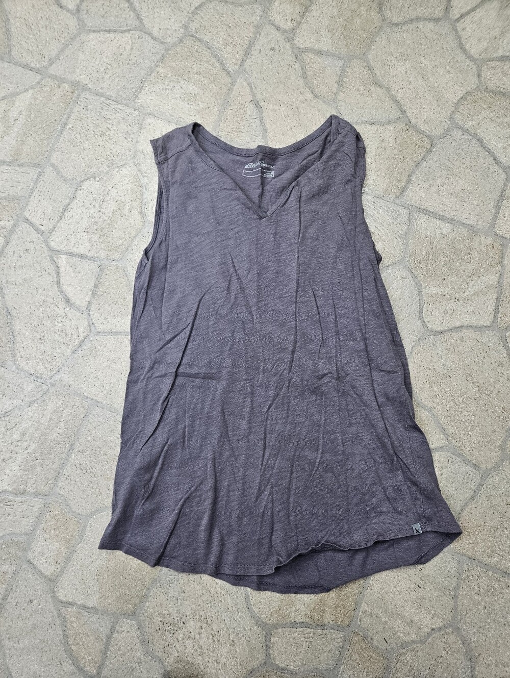 Eddie Bauer Purple Gray V-Neck Sleeveless Tank